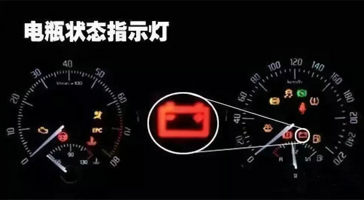 汽車(chē)儀表盤(pán)電池亮紅燈是什么原因