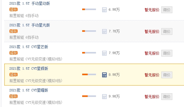 五菱星辰suv2021款多少錢(qián) 五菱星辰2021款售價(jià)6.98萬(wàn)（全款落地7.85萬(wàn)）