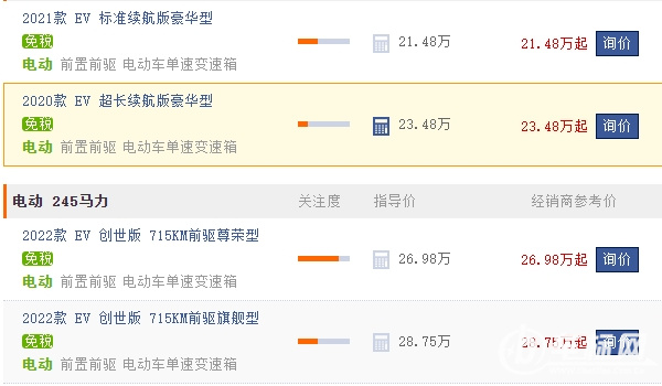 比亞迪漢EV純電動(dòng)2022款最低報(bào)價(jià) 比亞迪漢EV純電動(dòng)售價(jià)