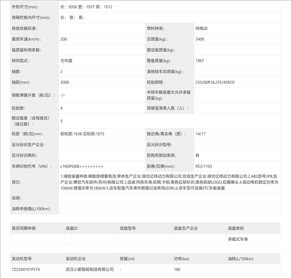 車長超5米！小鵬全新車型P7 完成申報：造型亮眼對標智界S7